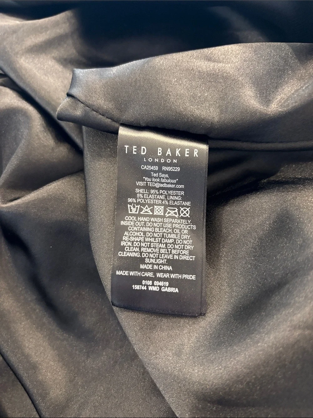 Ted Baker Gabria One Shoulder Metallic Midi Gown Size 3 or Medium Missing Belt - Picture 6 of 6